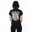 Dragstrip Kustom. Women`s Diner Shirt Route 66 Black